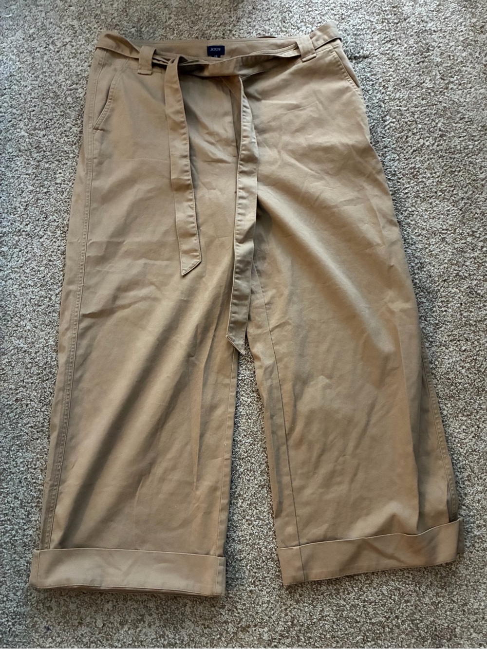 NWT J.Crew High-Rise Girlfriend Chino Pants Camel Khaki Size 16 NA6407 New
